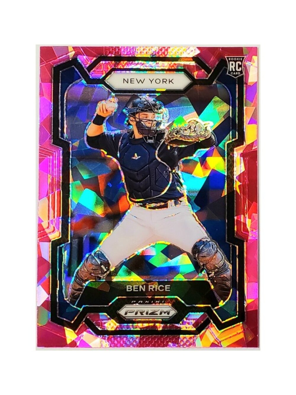 BEN RICE ROOKIE PINK ICE HOLO 2024 PANINI PRIZM #272, NEW YORK YANKEES - Picture 3 of 3